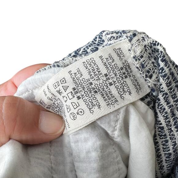 Free People Light at Sunrise Cotton Pants Indigo Blue OB913628 Size 6 - Picture 6 of 9